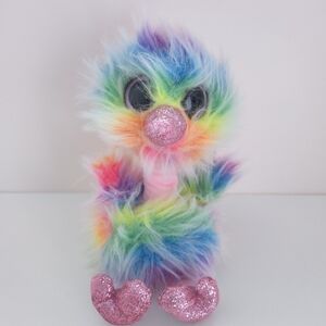 Ty Beanie Boos Asha the Rainbow Ostrich 8"